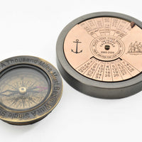 Set of 2 100 Year Calendar and Compass Quote