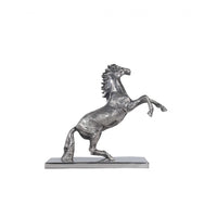 Rearing Horse Statue with Base