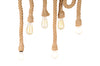 Rustic Natural Six Bulb Straight Chandelier