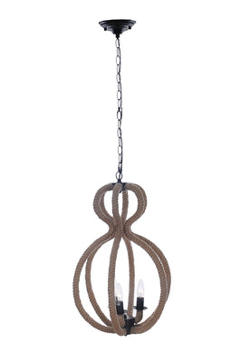 Nautical Rope Hanging Lantern Pendant Light