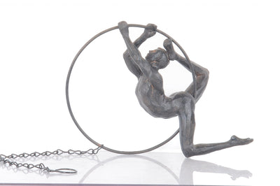 Athletic Man Hanging Ring Sculpture