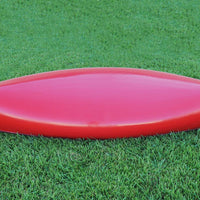 26.5" x 117" x 20" Red Wooden Canoe With Ribs Curved Bow