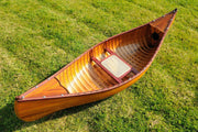 6' Wooden Canoe Boat Model Sculpture