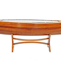 Authentic Real Wood Canoe Coffe Table