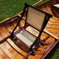 39.5" x 190" x 25.5" Traditional Wooden Canoe With Ribs