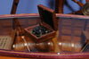 3.25" Antiqued Brass Sundial Compass in RoseWood Box