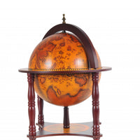 16.5" x 16.5" x 22" Red Globe with Chess Holder