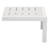 28" x 18.1" x 10.2" White, Polyresin, Powder Coated Aluminum, Side Table