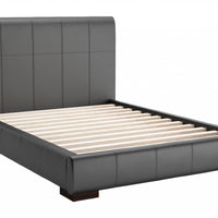 62.2" x 83.9" x 43.5" Black, Leatherette, Plywood, MDF, Full Bed