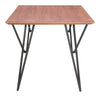 63" x 35.4" x 29.9" Walnut &amp; Black, Walnut Veneer, Painted Steel, Dining Table