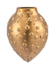 Matte Gold Stoneware Wall Vase