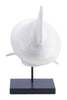 White Ceramic Military Helmet Sculpture