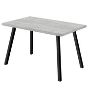 60" X 36" X 31 " Grey Black Metal Dining Table