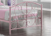 41" X 78" X 37" Pink Metal Twin Bed Frame