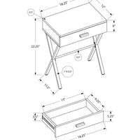 18.25" X 12" X 22.25" Black Metal Accent Table