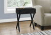 18.25" X 12" X 22.25" Black Metal Accent Table