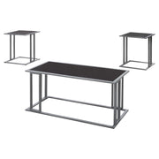 Cappuccino Silver Metal Table Set - 3Pcs Set