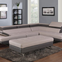 124" X 94" X 36" Twoto Tone Sectional RAF