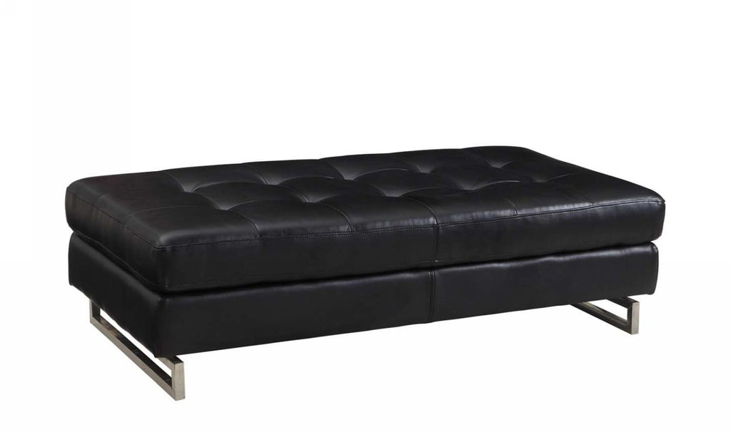 63" X 32" X 19" Black Ottoman