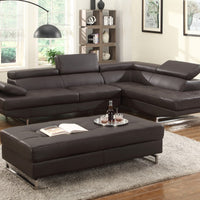 124" X 94" X 36" Brown Sectional RAF