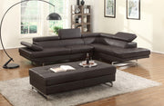 124" X 94" X 36" Brown Sectional RAF