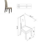 98.5" X 43.5" X 30" Wenge Dining Table and 6Pcs Chair Set