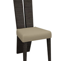 Contemporary Sleek Gray Dining Chair Set of 2