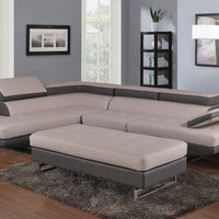 124" X 94" X 36" Twoto Tone Sectional LAF