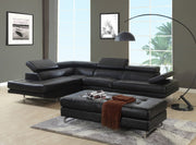 124" X 94" X 36" Black Sectional LAF