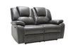 146" X 76" X 80" Gray Power Reclining Sofa Love