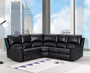 80" X 80" X 39" Black Sectional