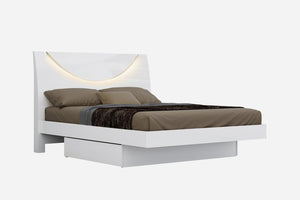 60" X 80" X 43" White Queen Bed