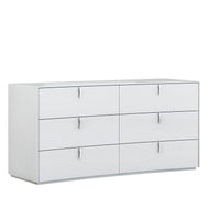 62" X 19" X 30" White Dresser