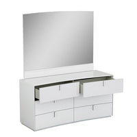 62" X 19" X 30" White Dresser