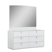 62" X 19" X 30" White Dresser