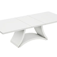 Modern White High Gloss Finish Dining Table