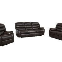 183" X 114" X 120" Dark Brown Sofa Set