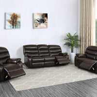 183" X 114" X 120" Dark Brown Sofa Set
