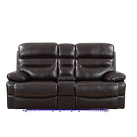 210" X 120" X 123" Brown Power Reclining Sofa Set