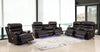 210" X 120" X 123" Brown Power Reclining Sofa Set
