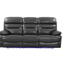 167" X 80" X 82" Gray Power Reclining Sofa Love