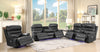 210" X 120" X 123" Gray Power Reclining Sofa Set