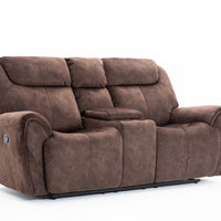 66" X 40" X 40" Brown Console Loveseat