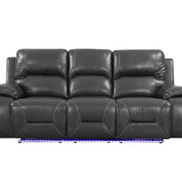 89" X 40" X 40" Gray Power Reclining Sofa