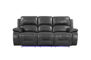 89" X 40" X 40" Gray Power Reclining Sofa