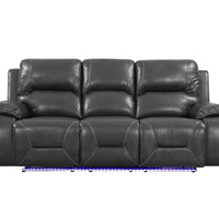 166" X 80" X 80" Gray Power Reclining Sofa Love