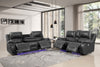 166" X 80" X 80" Gray Power Reclining Sofa Love