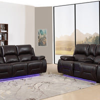 166" X 80" X 80" Brown Power Reclining Sofa Love