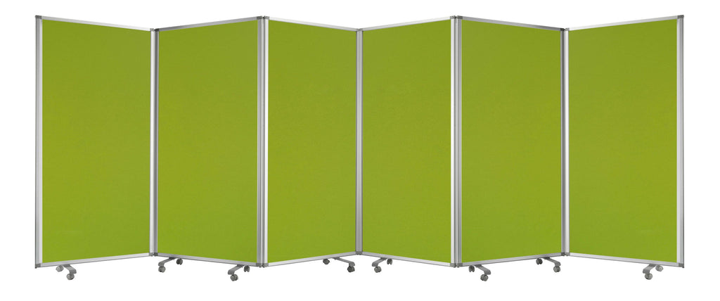 212" x 1" x 71" Green, Metal, 6 Panel, Screen