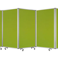 318" x 1" x 71" Green, Metal, 9 Panel, Screen